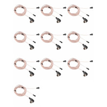10X FM Broadcast Antenna 75 Ohm Dipole Indoor T Antenna Aerial Male F-Type Connector Transmitting FM Antenna Transparent