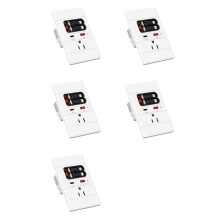 5X Prise Murale USB-C avec GaN PD20W, Compatible USB-C et USB-A, Câble USB-C Rétractable pour Interface pour , Inviolable, 15 A, 125 V