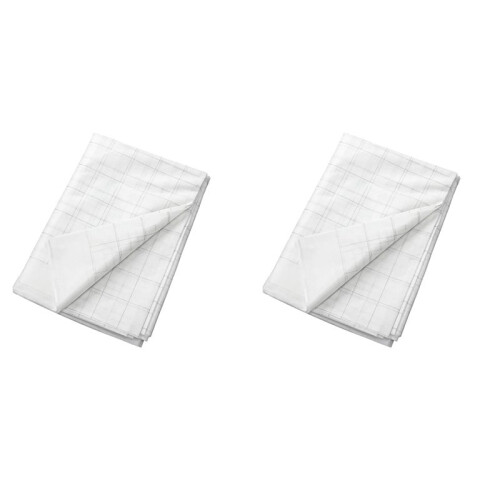 2X Fusible Interfacing with 2 InchX2 Inch Grid Nonwoven Layout Iron  Polyester/Rayon Interfacing