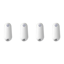 4X Nachtlicht mit Bewegungsmelder, LED-Lampe für Badezimmer, Toilette, Treppen, 8 Farben, Kabellos, Wiederaufladbar, Wasserdichte Toilettenlichter