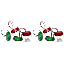 8 X 2 LED Red/Green Marine Boat Navigation Lights 10-30V Boats Running Light Truck Van Side Light