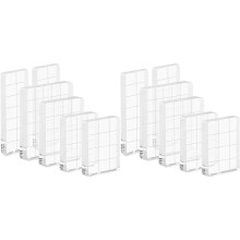 12PCS Acrylic Stamp Block, 4 Size Clear Stamp Blocks Decorative Stamps Block Stamp Block Decorative Stamps Scrapbooking