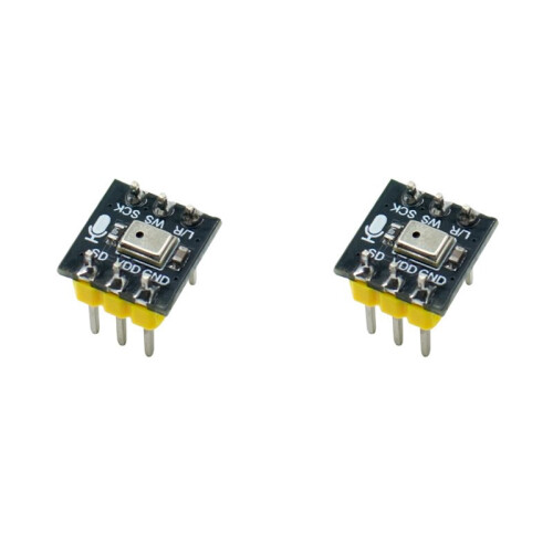 2X INMP441 Omnidirectional Microphone Module I2S Interface Low Power MEMS Digital Output Sensor Module Soldered Pin 1