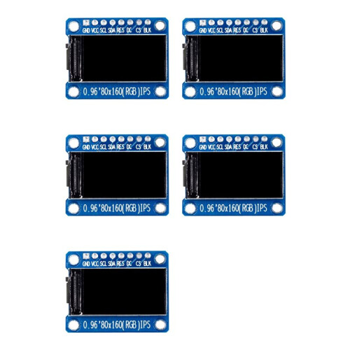 5X IPS RGB Display 0,96 Polegadas 7P SPI HD 65K Módulo LCD Colorido ST7735 Drive IC 80X160 (Não OLED)