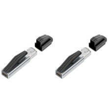 2X USB-C Female to RJ45 Male Gigabit Ethernet Adapter 1Gbps Portable Network Card for Laptops Pro