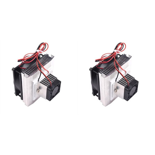 2X DIY Thermoelectric Refrigeration Cooling System Semiconductor Cooler Conduction Module+Radiator+ Fan+TEC1-12706