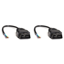 2X 16-Pins Autodiagnose-Interface-Adapter OBD 2 OBD2 16-Pins Mannelijke Connector Naar Verlengkabel Naar Vrouwelijk