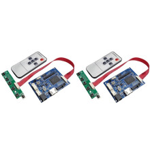 2X Carte de Pilotage Universelle Sans Pilote pour Écran LCD LVDS, Programme Intégré, Compatible pour Moniteur D'Affichage LVDS