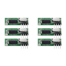 6PCS Mhz Superheterodyne RF Receiver and Transmitter Module for Wireless Module Kit 433Mhz Remote Control