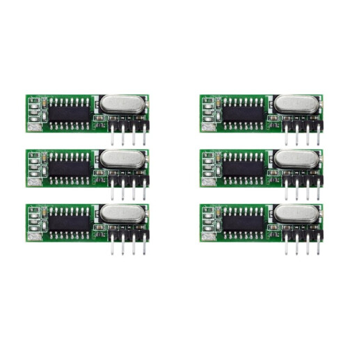 6PCS Mhz Superheterodyne RF Receiver and Transmitter Module for Wireless Module Kit 433Mhz Remote Control