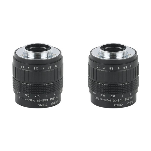 2X Objectif CCTV 35 mm à Monture C pour Caméra de Microscope Vidéo Numérique Industriel Compatible  et USB.