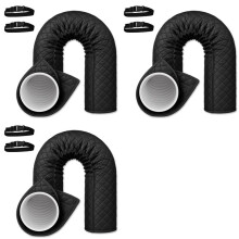 3X Draagbare AC-Slangisolatiehoes Draagbare Airconditionerslanghoes voor Uitlaatslangen met een Diameter van 5,8 Tot 6 Inch