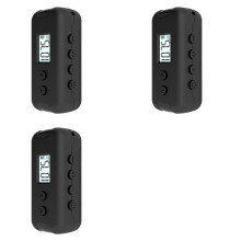 3X Pocket FM Radio Portable DSP Radio 50-108MHz with LCD Display 3.5mm Headphones Sports Handheld Radio-Black