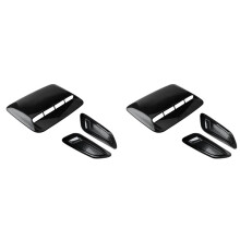 2X Car Air Flow Intake Hood Scoop Vent Bonnet Decor Cover Center Side Air Outlet Hood Auto Exterior Universal B