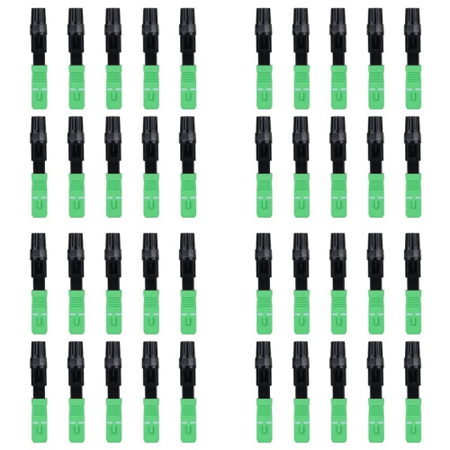 40pcs SC APC Optical Fiber Fast Cold Quickly Connector Optic Cable Adapter Singlemode