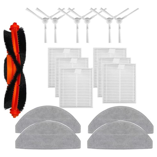 Compatible Compatible with  Vacuum Cleaner S20 / D106 E12 E10 B112 Robot Vacuum Cleaner Accessories Replacement 17pcs