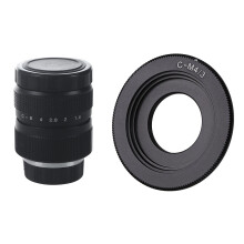 Television TV Lens/CCTV Lens for C Mount Camera 25mm F1.4 in Black with Black C Mount Lens for Micro-4/3 Adapter E-P1 E-P2 E-P3 G1 GF1 GH1 G2 GF2 GH2