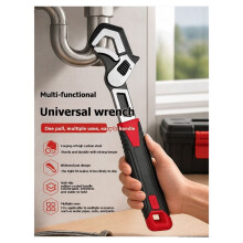 10-Tums Självlåsande Justerbar Skiftnyckel, Mångsidigt Kraftigt Universalverktyg för Reparations- och Underhållsarbeten
