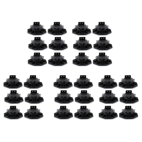 30 Pcs Joist Support Pedestals, Adjustable Decking & Flooring Support Pedestal for Deck, Timber Base 1