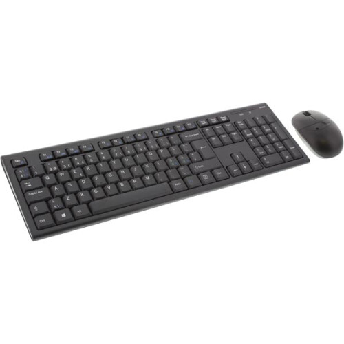 Teclado e mouse sem fio DELTACO, USB, 10m, nórdico, preto