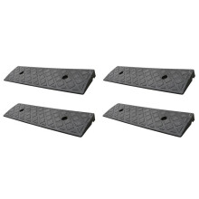 4 Rampas de Plástico Antideslizantes para Bordillos, 30 mm de Altura, para Coches Que Suben Cuestas, Accesorios de Plástico para Pendientes de