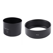 2 Pcs Black Lens Hood: 1 Pcs PH-RBG 58Mm Lens Hood, for SMCP-DA 55-300Mm F/4-5.8 ED & 1 Pcs 58Mm Mount Standard Metal Lens Hood for