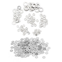 305Pcs 304 Flat Stainless Steel Washers for Screws Repair Kit Tool, 105Pcs M3 M4 M5 M6 M8 M10 & 200Pcs M3 M4 M5 M6