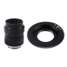 Black 25mm F1.4 CCTV Lens with C - Mount Lens - Four Thirds (for ,for )