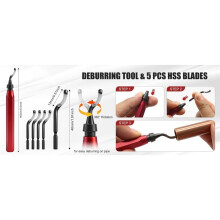 Ratcheting Pipe Cutter Tool Kit Tubing Cutter 5/16" to 1-1/8" with Deburring Tools for Professional Tube Compact Cutter