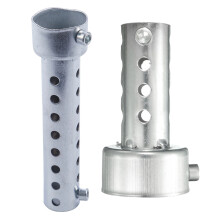 2 Pcs Silver Motorcycle Exhaust Can Muffler Insert Baffle DB Killer Silencer, 42Mm x 80Mm & 35Mm x 140Mm