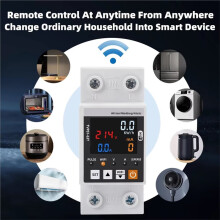 63A TUYA WiFi Circuit Earth Leakage over Under Voltage Protector Relay Device  Breaker  Power KWh Meter