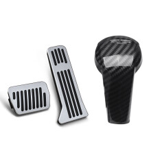 1 Pcs Gear Shift Knob Cover Trim for Cx-5 Cx5 Automatic Transmission Car Gear Shift Knob Trim Sticker & 2 Pcs No Drill Accelerator Brake Gas
