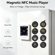 Automatyczny, Śpiewający, Magnetyczny Magnes na Lodówkę, Obrotowy Dysk, Lampka Nocna, NFC, Indukcyjny, Świąteczny Dysk Magnetyczny na Lodówkę