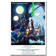Rick and Morty Cartoon Anime Seide Poster Druck Wanddeko tolle Dekoration Geschenk