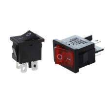 13 Pcs 4 Pin DPST -OFF Snap in Boat Rocker 6A/250V 10A/125V AC, 10 Pcs Silver & 3 Pcs Red