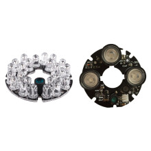 CCTV Camera 10Mil 90 Degree Red 5mm 24 LED Bulb IR Infrared Lamp Board & 3 Array IR Led Spot Light Infrared 3X IR LED Board for CCTV Cameras Night