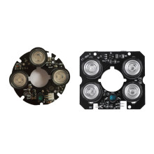 2 Pcs IR LED Board IR Led Spot Light Infrared for CCTV Cameras Night Vision 3 Array 53mm Diameter & 4 Array 52mm Diameter
