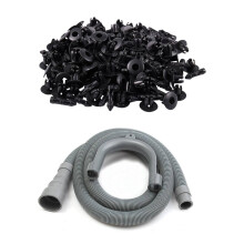 1.5M 5Ft 59 Inch Machine Dishwasher Drain Hose Extension Washing Pipe with Bracket Set with 7mm Hole Plastic Rivets Fastener Auto Car Bumper