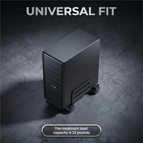 Computer  Stand,4.7"-8.2" Width Adjustable Mobile CPU Stand, Rolling PC Stand,Ventilated PC Holder with Wheels 2