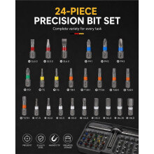 24in1 Multifunction Ratchet Screwdriver Set Multi Magnetic Bits Repair Tool Kit Household Tool for PC & Desk Etc