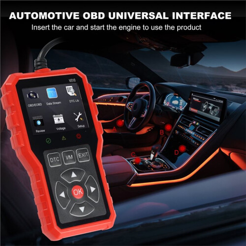V510 Car Fault Analyzer Engine Fault Reading, OBD2 Compatible Automotive Diagnostic Tool