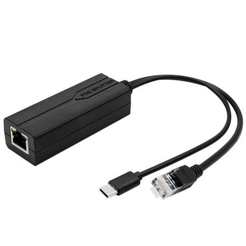 Gigabit 5V 2.4A PoE Splitter - 48V to 5V USB Power Module for Network Devices, Type-C Output 1