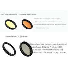 3X Aquarium Smartphone Camera Lens Filter 4 in 1 Kit Yellow Orange Lens Filter for Coral Aquarium Photography