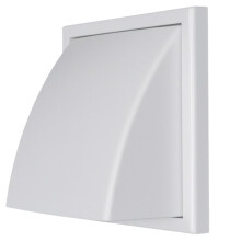 4 Inch Wall Vent Hood with Damper Rainproof Exhaust Air Vent Cover Outdoor HVAC Ventilation Outlet for Exterior Wall