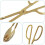 2er-Pack Goldene Salatzangen, 26 cm 2