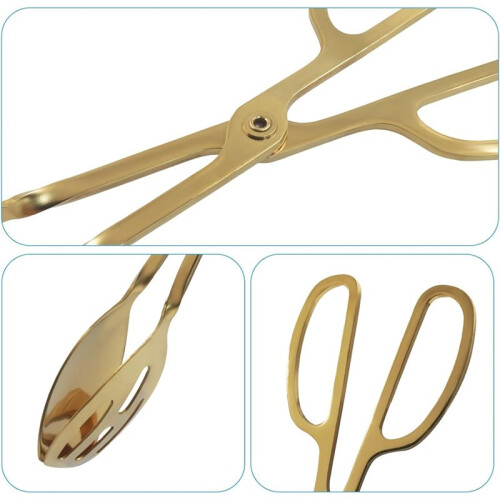 2er-Pack Goldene Salatzangen, 26 cm 2
