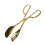 Set van 2 Gouden Saladetangetjes, 26,4 cm 5