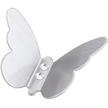 Stainless Steel Butterfly Shaped Wall Hanger Three-Dimensional Gold/Silver/Black Towel Hangers Anti-Rust Wall Mounted B