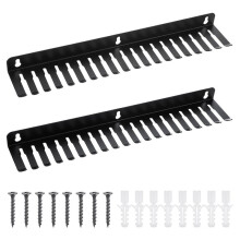 4 Supports de Câbles Muraux, Support de Câbles avec 19 Emplacements pour Câbles, Organiseur de Câbles de Musique, Organiseur de Câbles Suspendu