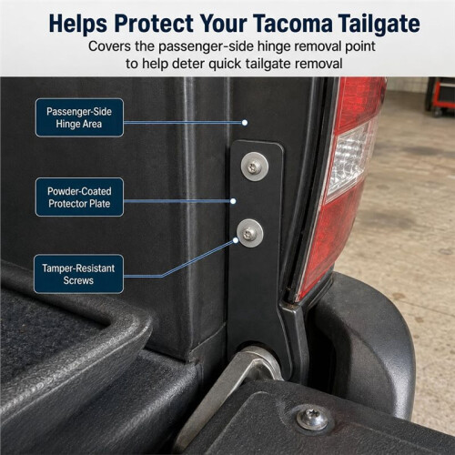 Tailgate Theft Protector for  Tacoma 2005-2015 Anti-Theft Tailgate Lock Bracket with Security Hardware 2